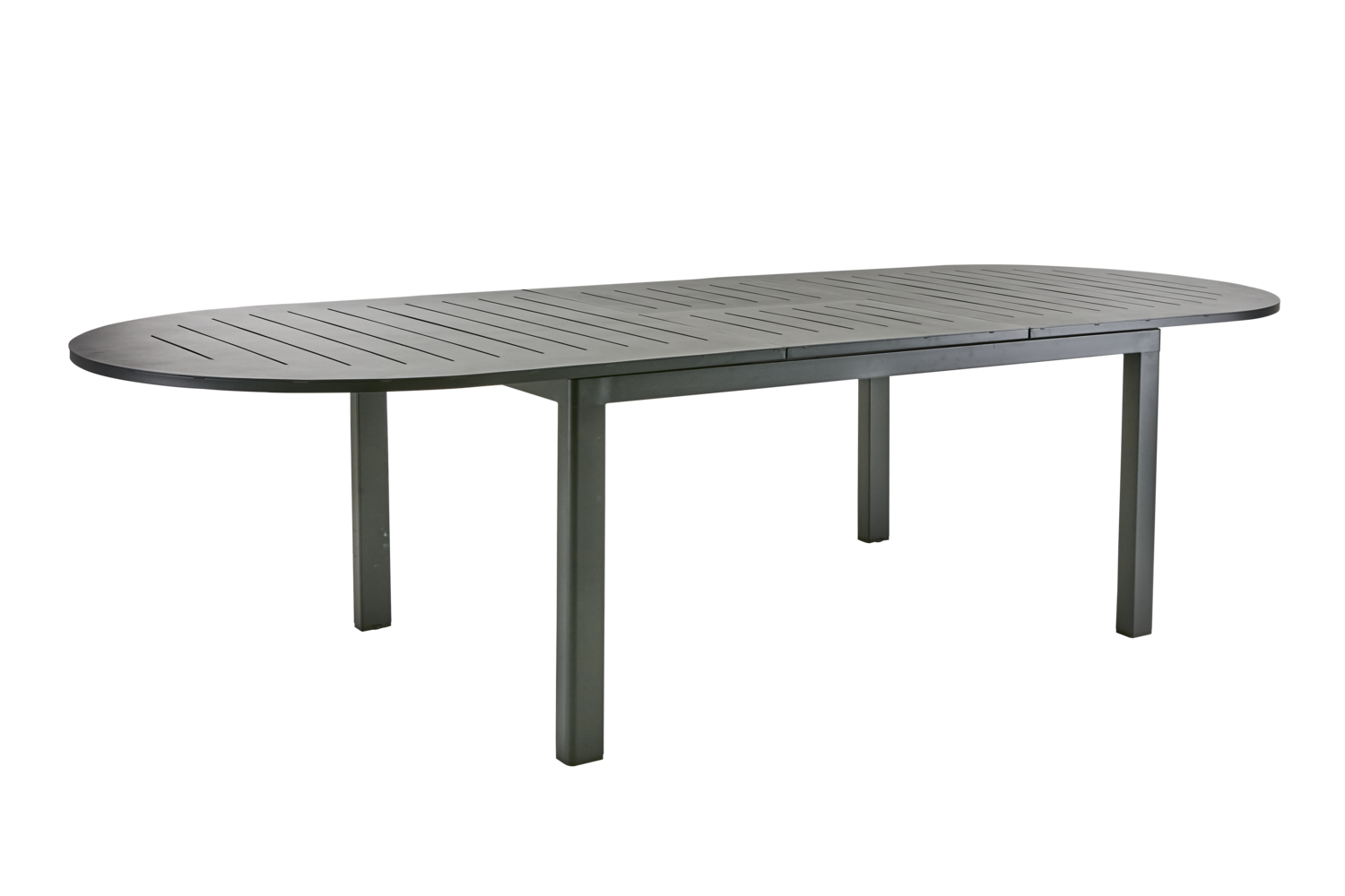 Brafab Ausziehtisch Elipse Lomma Aluminium Khaki 220-280 x 110 cm