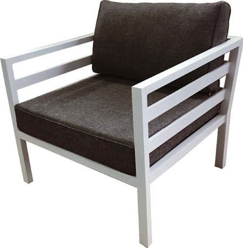Brafab Weldon Loungesessel weiss, inkl. Kissen