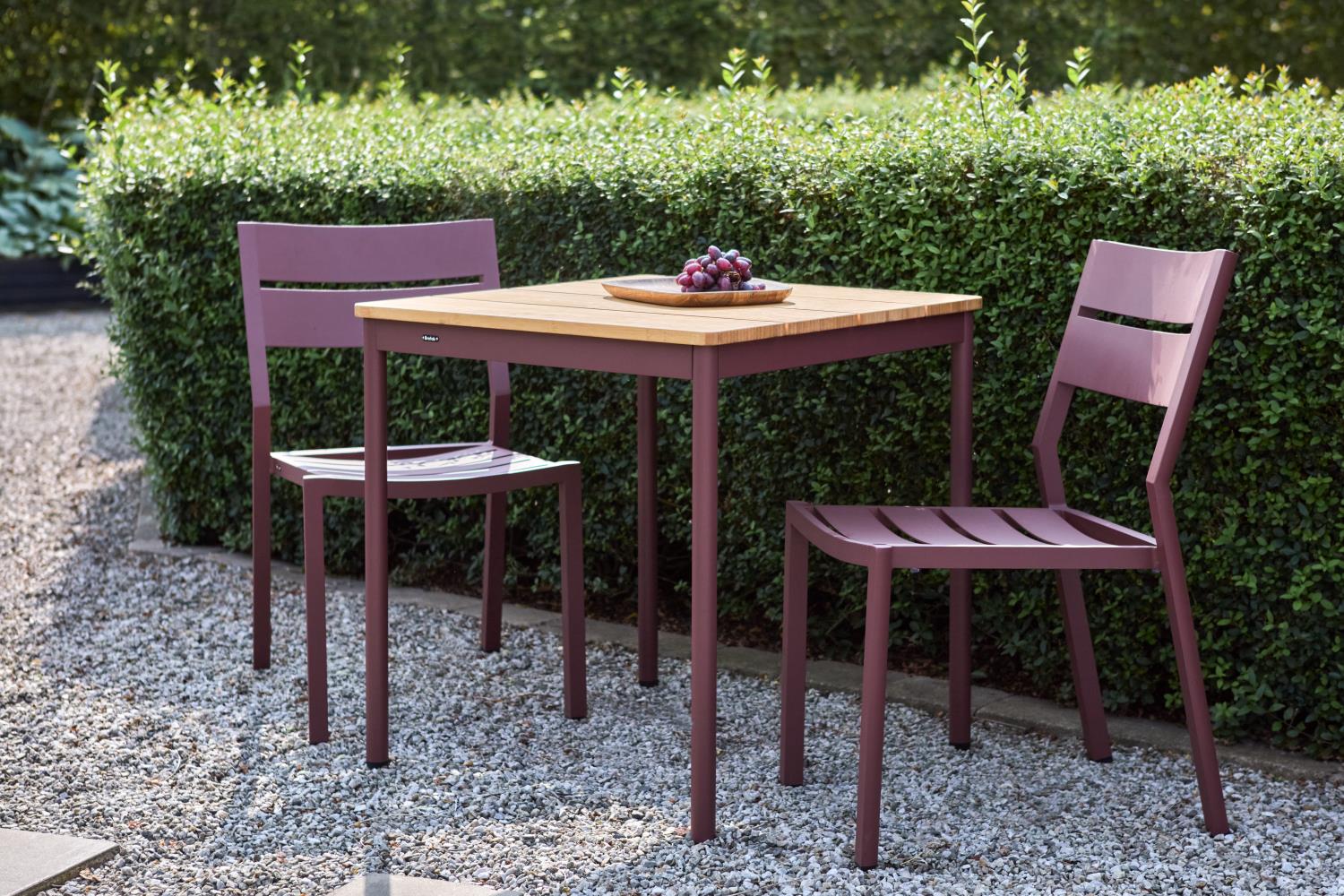 Brafab Bistrotisch Nox 70x70 cm Bambus/Zin Red