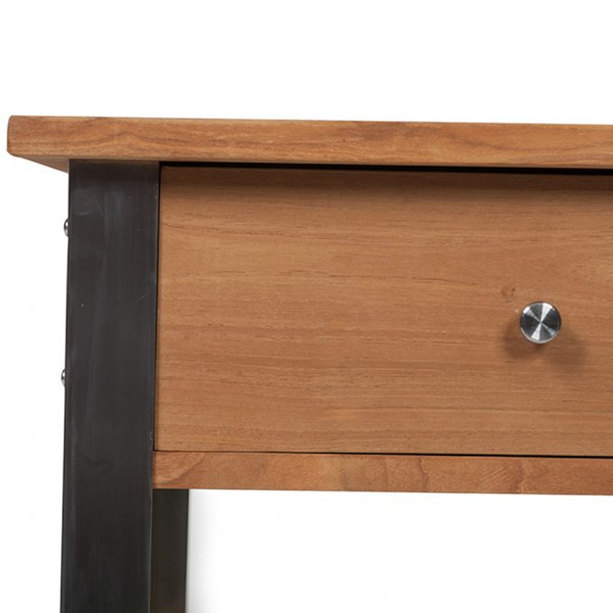 Diamond Garden Merlot Beistellwagen Edelstahl/Teak