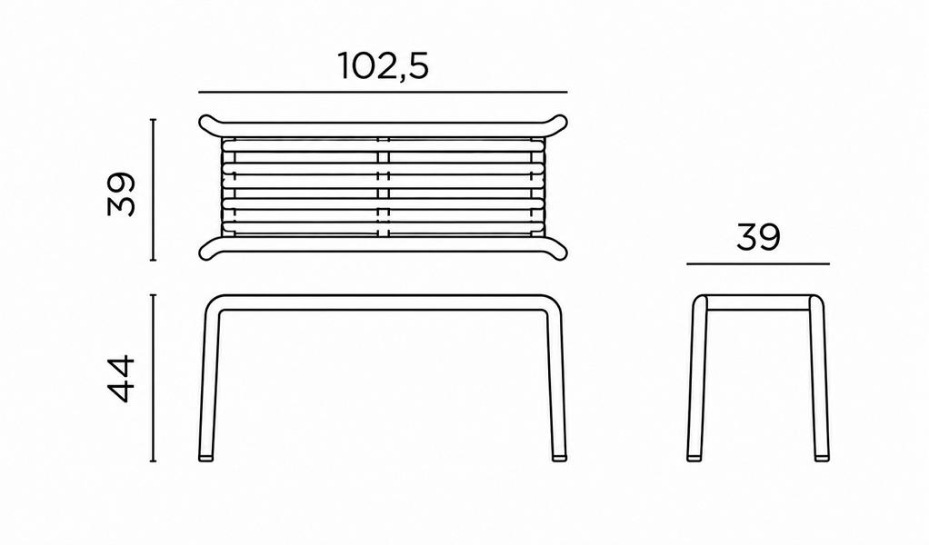 Nardi Doga Bank 102 cm anthrazit