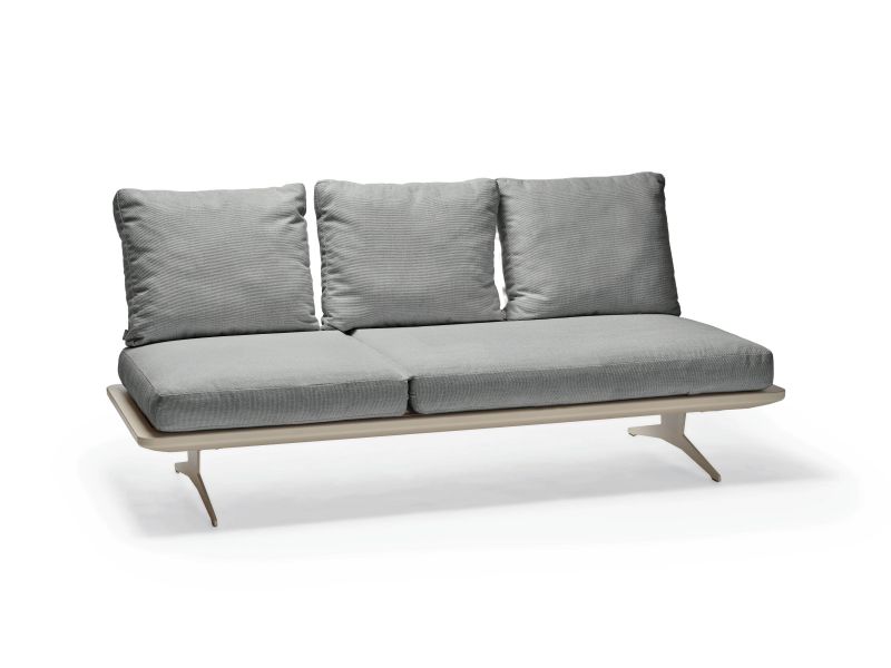 Stern Lounge/Liege Enya Aluminium/Kordel greige Kissenset 100% Polyacryl granitgrau