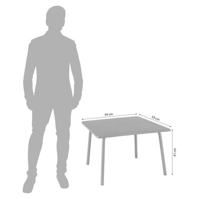 Lafuma Vence Loungetisch 59 x 59 cm Stahl Titane