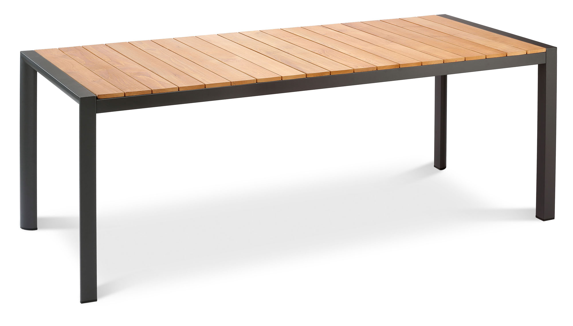 Best Freizeitmöbel Tisch Paros 160x90cm anthrazit/Teakholz