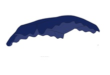 Brafab Prag Gartenschaukel Dach 215x130 cm blau