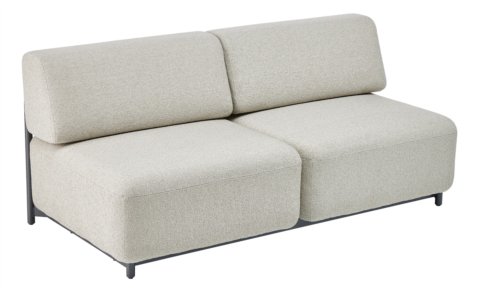 KETTLER TRIBE Lounge 2-Sitzer Aluminium/Polyester anthrazit matt/Boucle beige