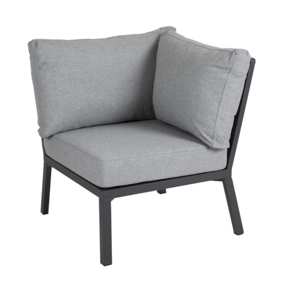 Brafab Samvaro Eckgruppe anthrazit/pearl grey mit Keramik Tischplatte
