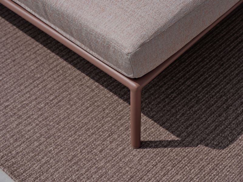 Stern Recamiere Romy Aluminium/Kordel Terra Armlehne links Kissenset 100% Polyacryl Lychee