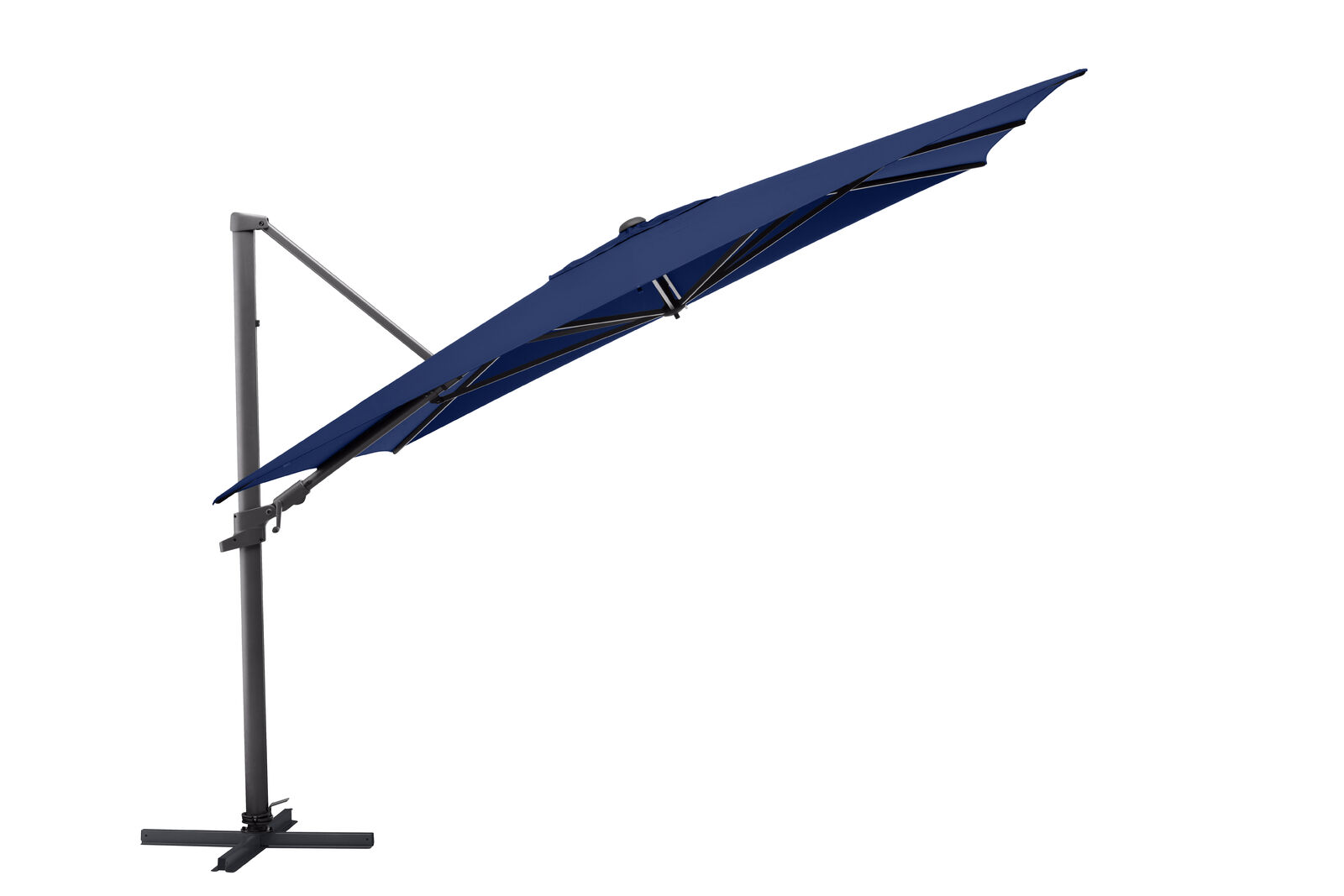 KETTLER Ampelschirm EASY FLEX 300x300 cm anthrazit matt/ blau