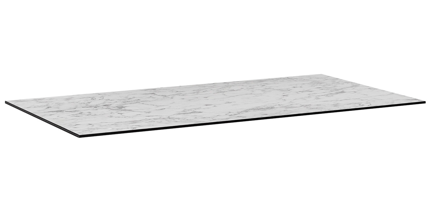 KETTLER HPL Tischplatte 220x95 Marmor weiß/marble carrara