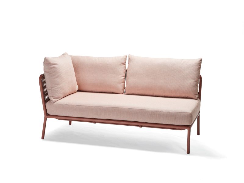 Stern Element 2-Sitzer Romy Lounge Aluminium/Kordel Terra Armlehne rechts Kissenset 100% Polyacryl Lychee