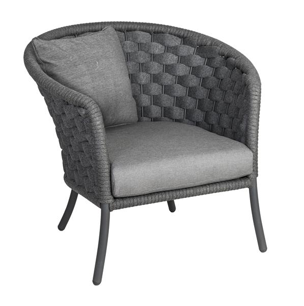 Alexander Rose CORDIAL 5 Lounge Sessel in grau mit Kissen