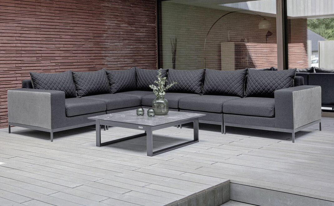 KETTLER Ego Modular SUNBRELLA Lounge-Set 8 anthrazit/ sooty