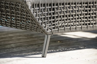 Stern Daybed Greta Aluminium anthrazit Kordel platin/Kissen seidengrau