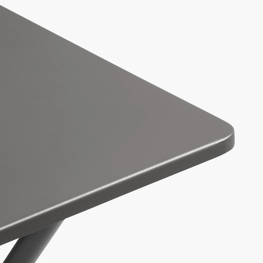 Lafuma Balcony Tisch 70x64 cm Metall-Platte Stahl Titane