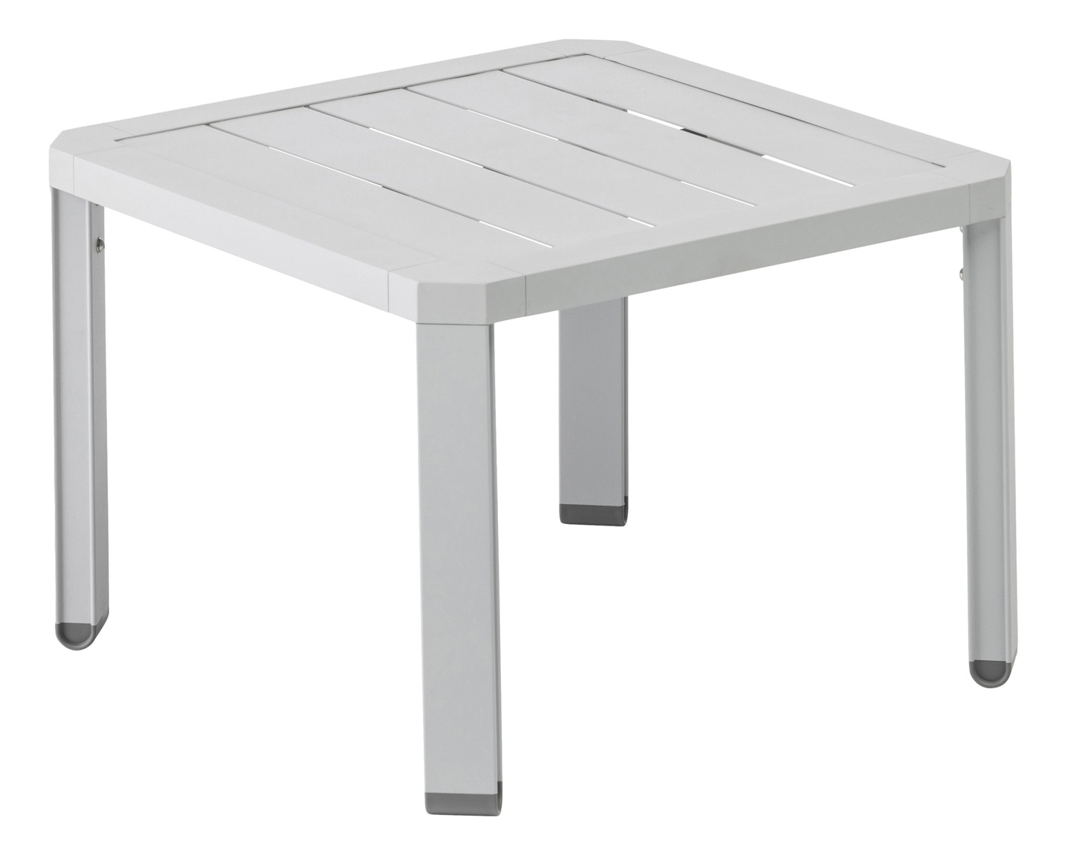 KETTLER Beistelltisch LATITUDE 50 x 50 Aluminium hellgrau
