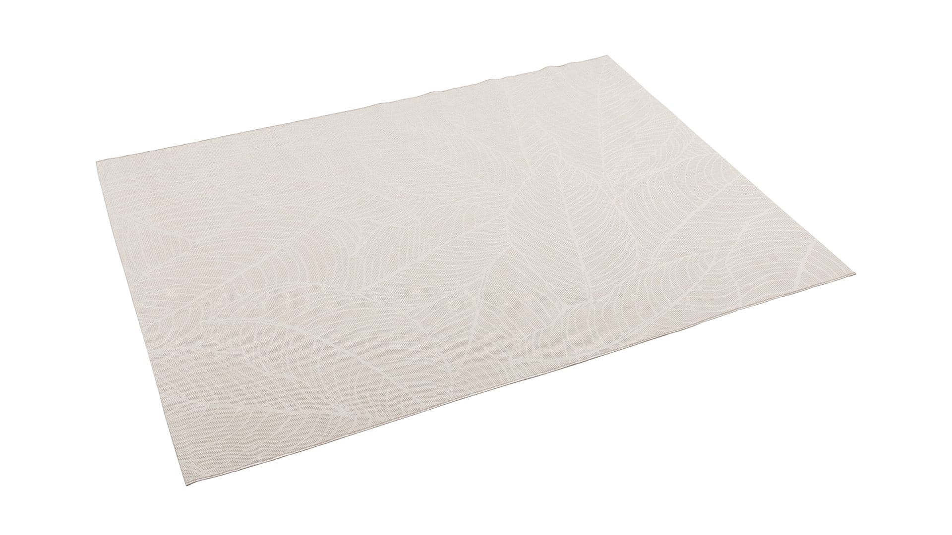 KETTLER Outdoorteppich "Leaf" 200x290 cm, beige grau, recyceltes Polyester
