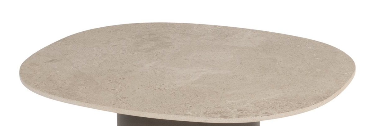 4 Seasons Outdoor Tischplatte für Kaffeetisch Sofie 70x80 cm Keramik Sand