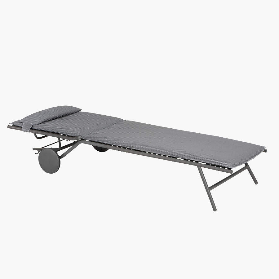 Lafuma MIAMI II ESSENTIEL Sonnenliege BeComfort® Titane/Silver