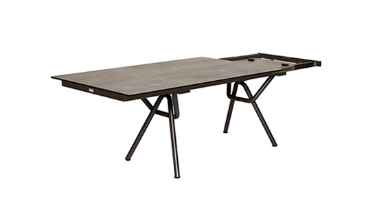 Karasek Synchron-Ausziehtisch Havanna Superior NEO 225 (165+60) x 95 rubinrot teco.STAR stone