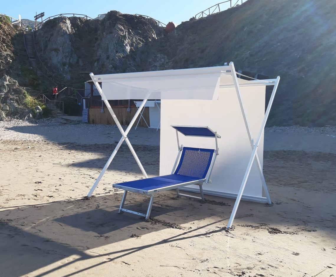 Gazebo Tentombra Überdachung aluminium weiß 215 x 140 cm