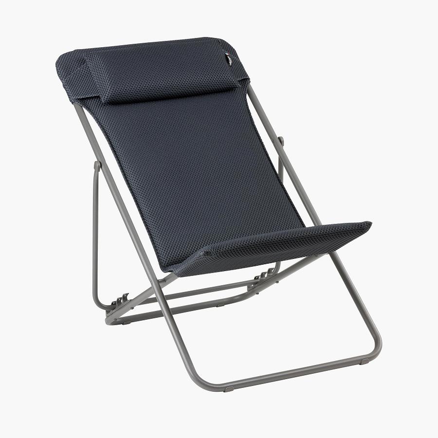 Lafuma MAXI TRANSAT Liegestuhl BeComfort® Titane/Dark Grey