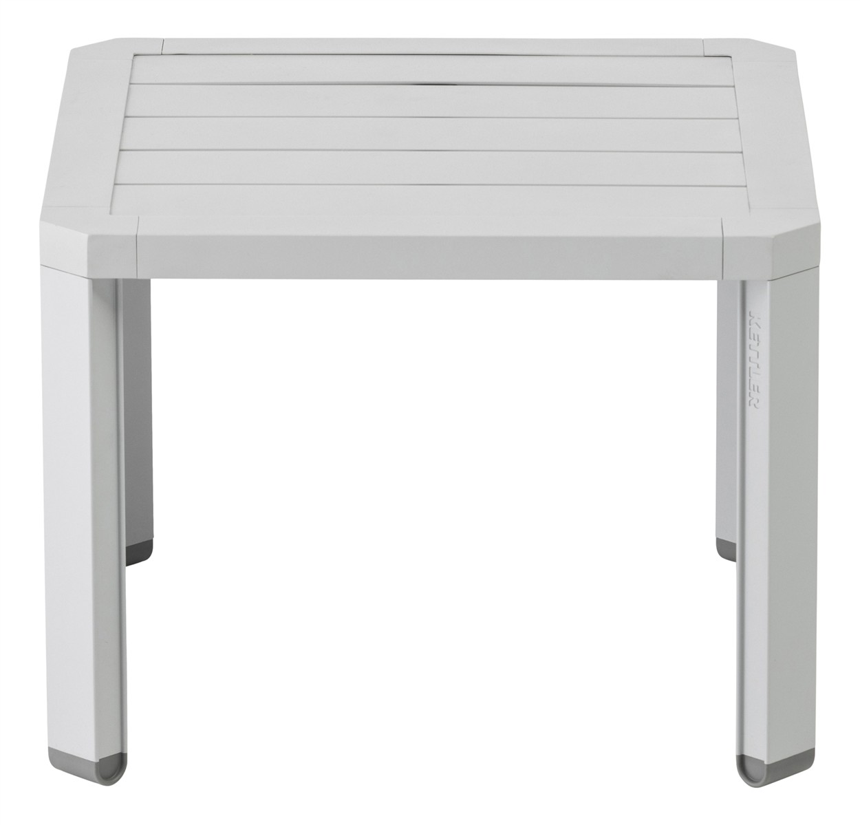 KETTLER Beistelltisch LATITUDE 50 x 50 Aluminium hellgrau