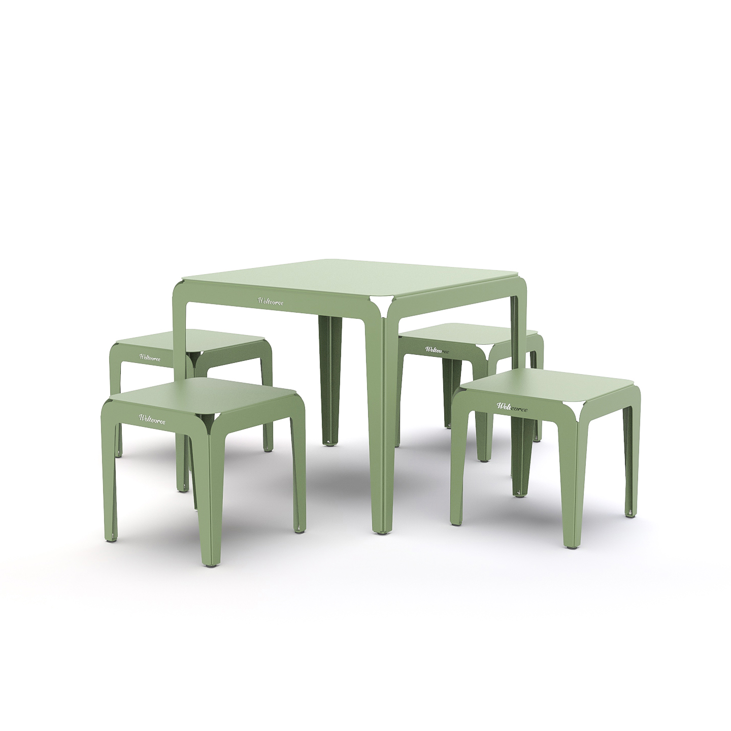 Weltevree Bended Tisch 90 Pale Grün