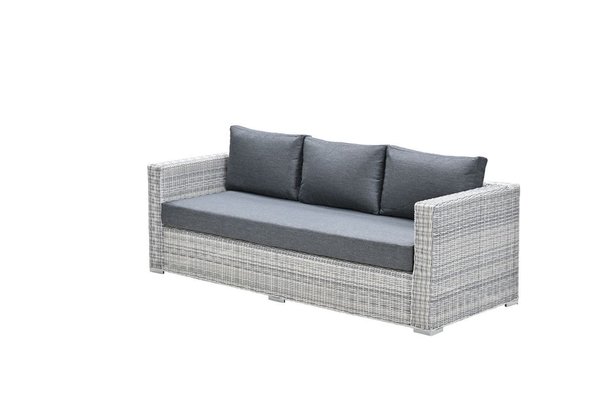 GARDEN Impressions Tennessee 3-Sitzer Bankcl. grey HØ5mm/anthr. texfiber