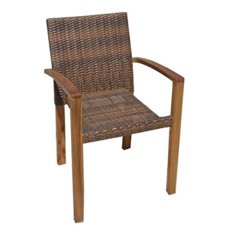 Stapelstuhl TAPIOKA Kunststoffgeflecht/Akazie FSC®