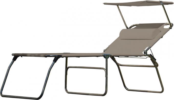 FIAM amigo big 50+ sun dreibeinliege mit sonnendach und nachenrolle taupe