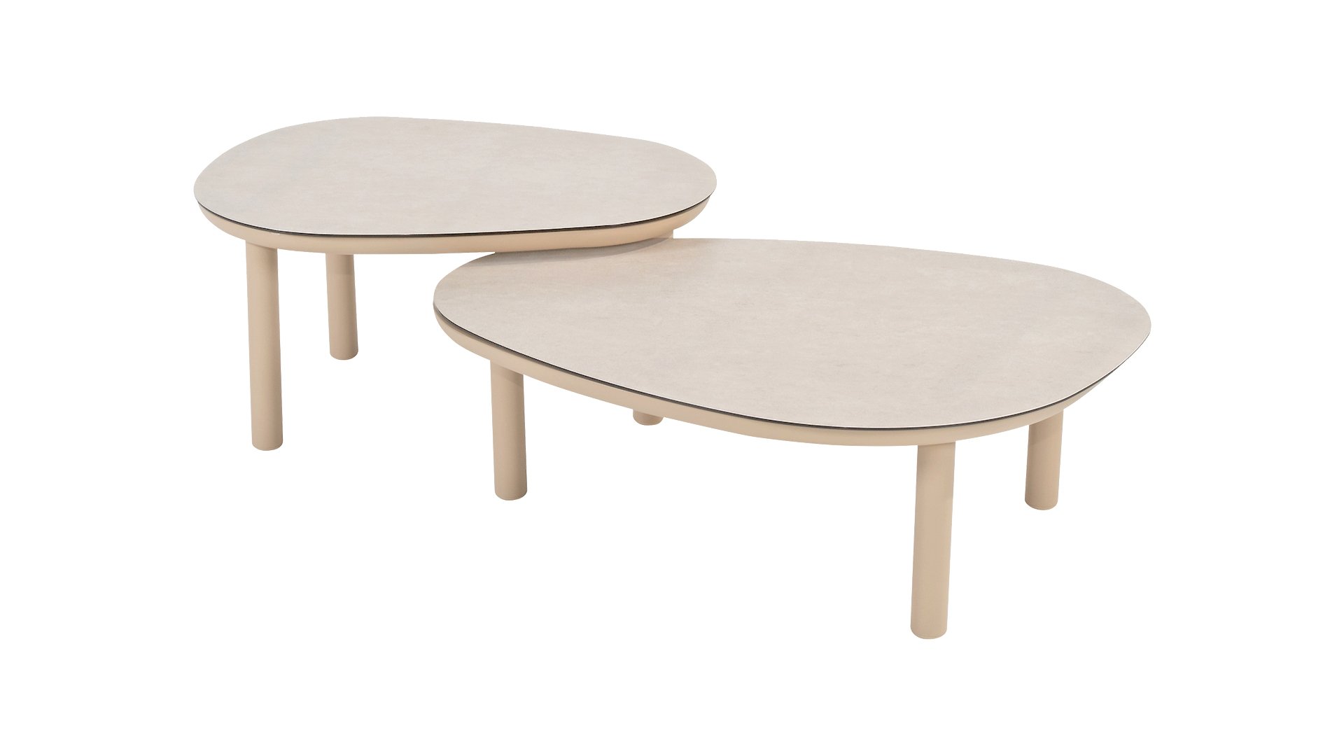 Taste by 4 Seasons Outdoor Kaffeetisch-Set Monroe Latte/Grau