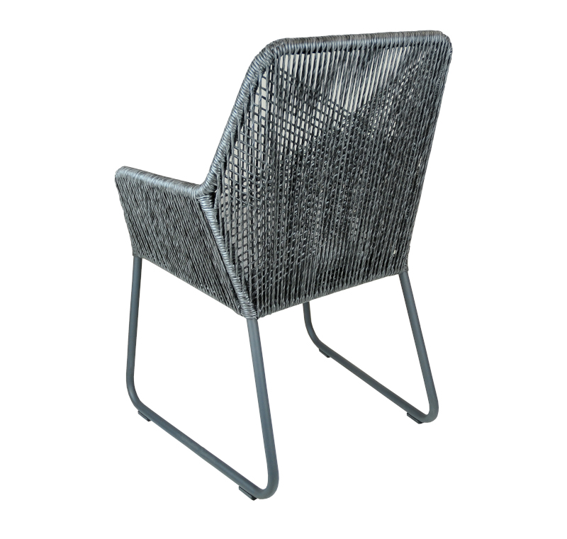 sitMobilia Allanis Dining Stuhl Geflecht Twisted Ebony inkl. Kissen