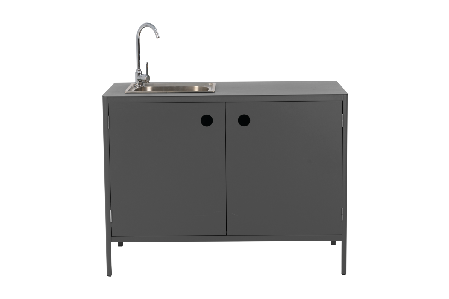 Brafab Kelia Outdoor-Küche mit Spüle und Wasserhahn Aluminium anthrazit