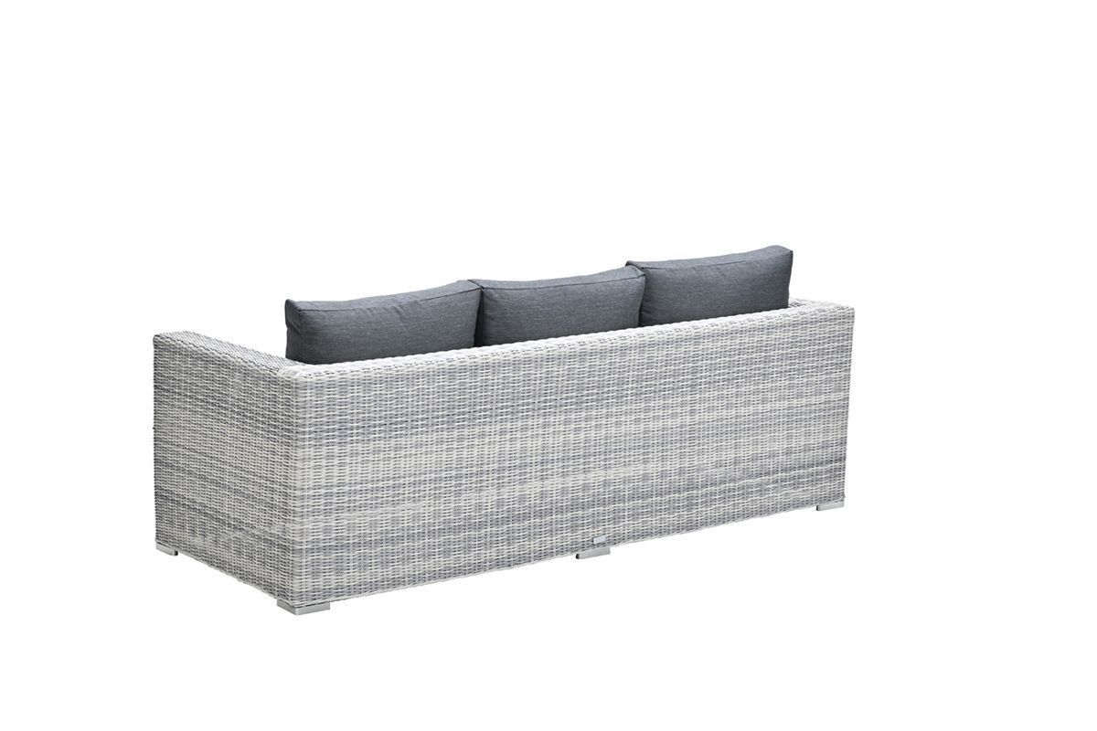 GARDEN Impressions Tennessee 3-Sitzer Bankcl. grey HØ5mm/anthr. texfiber