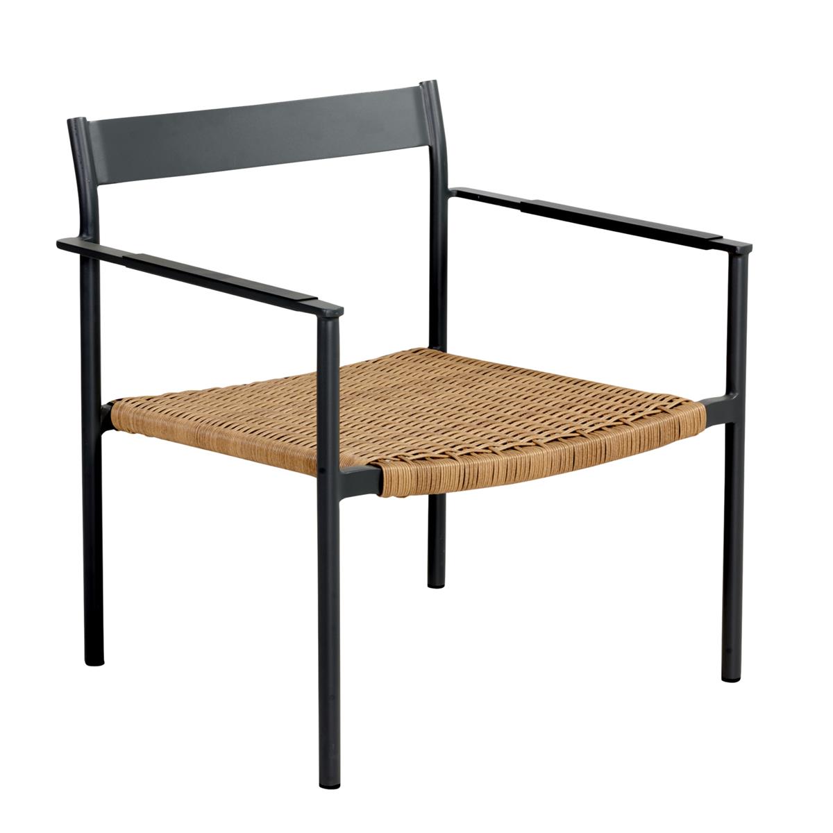 Brafab Lounge Sessel DK Aluminium/Kunststoffgeflecht Anthrazit