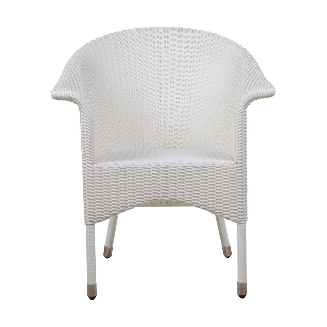Zebra Hastings Diningsessel Geflecht schneeweiß