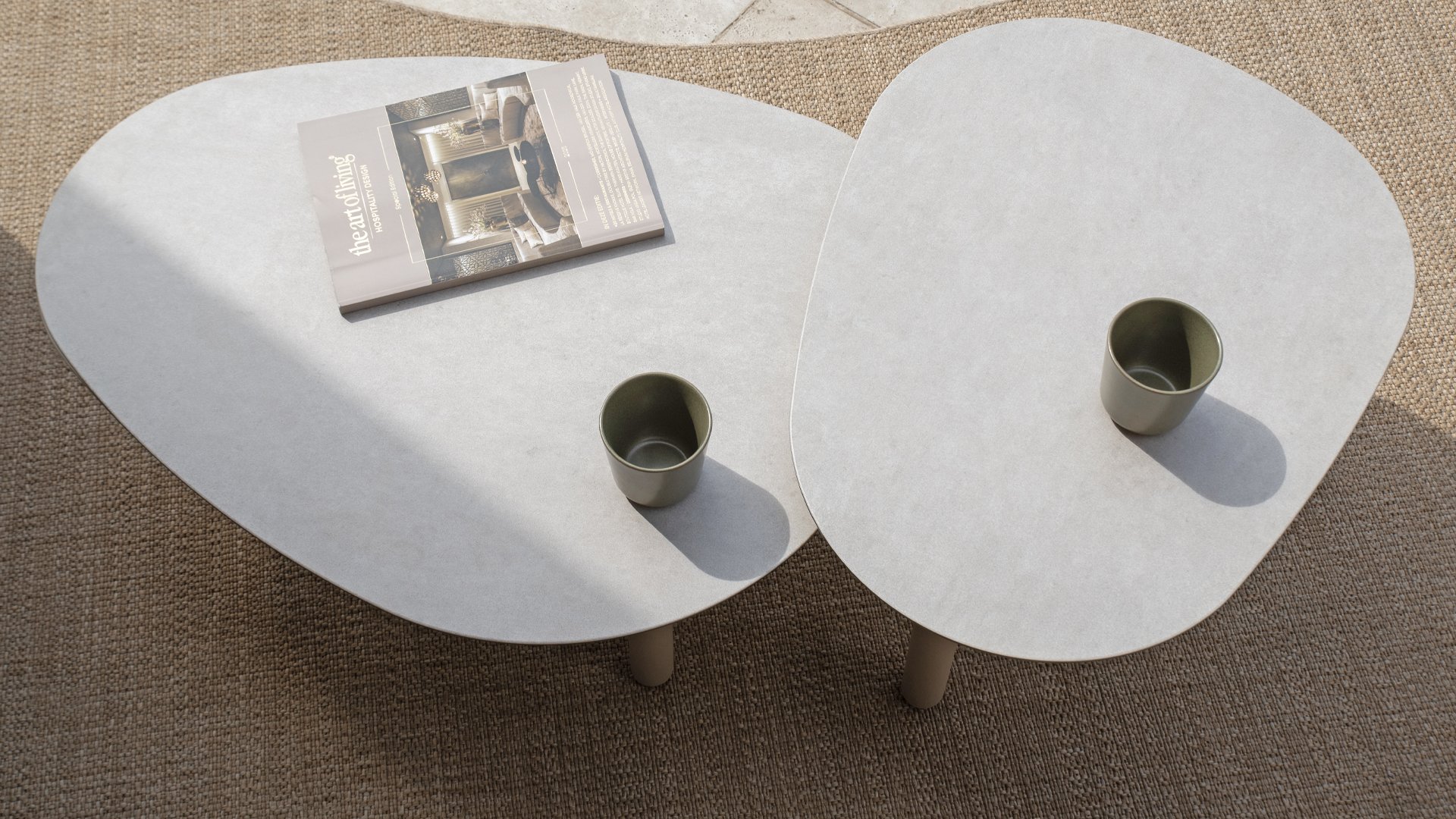 Taste by 4 Seasons Outdoor Kaffeetisch-Set Monroe Latte/Grau
