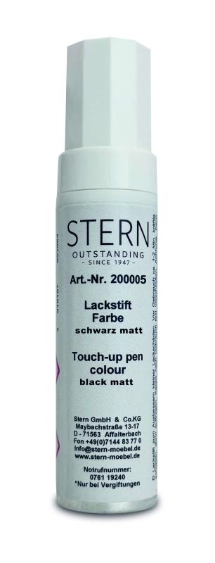 Stern Lackstift 12 ml Farbe schwarz matt