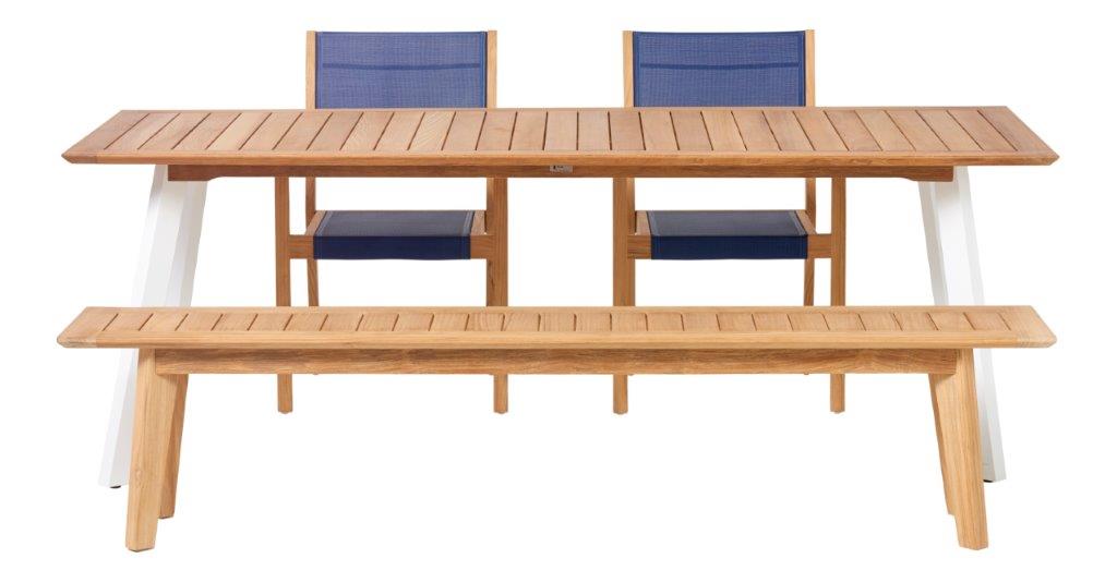 Traditional Teak Gartenbank Luna 202 cm Teakholz