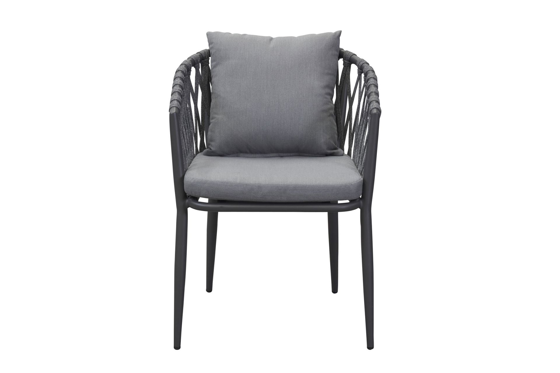 Garino Dining Sessel Robby grau inkl. Kissen