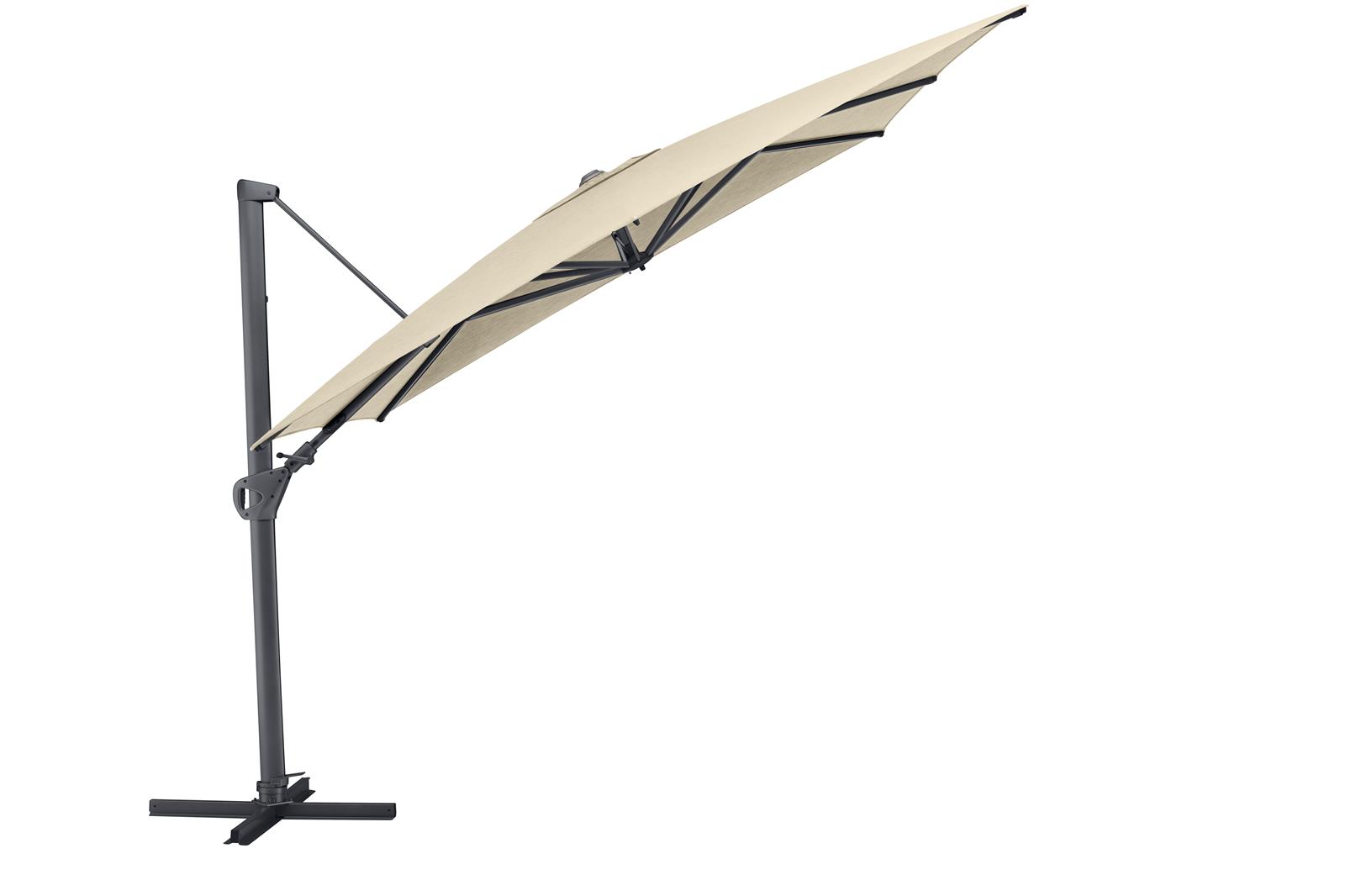 KETTLER Ampelschirm EASY SWING 300x300 cm anthrazit matt/ natur