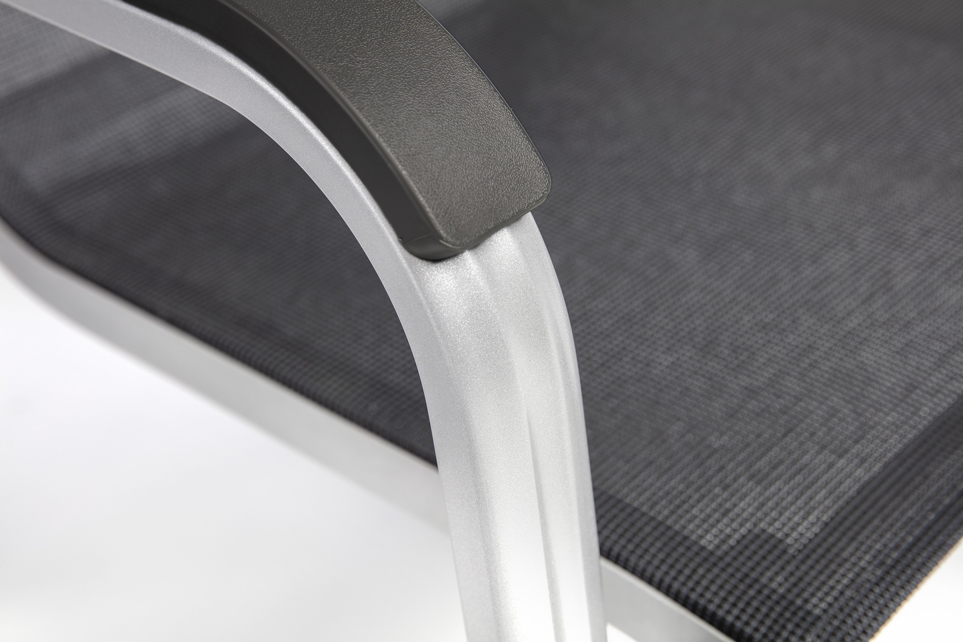 KETTLER BASIC+ PREMIUM Stapelsessel silber/ Lakritz