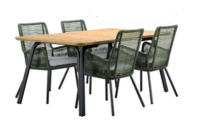 SUNS Simi Tisch 180x100cm Stahlgestell Matt royal grau Tischplatte FSC Eucalyptus