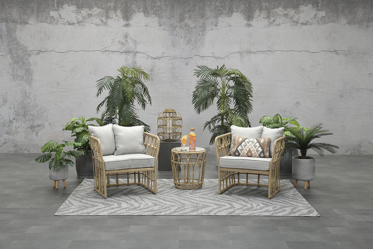 GARDEN Impressions Colonial Loungeset 3-teilig - natur/sand