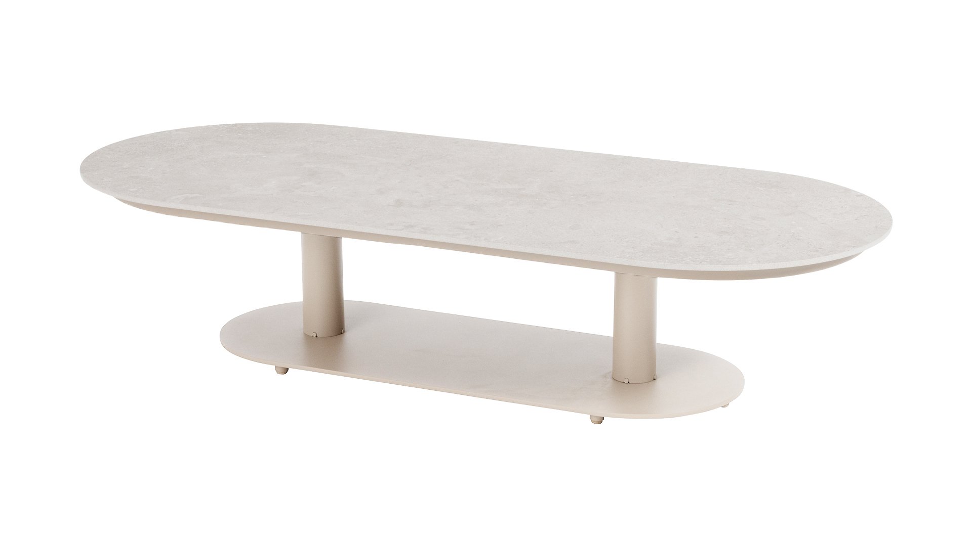4 Seasons Outdoor Kaffeetisch 150x65 cm Boaz Edelstahl/Keramik Latte