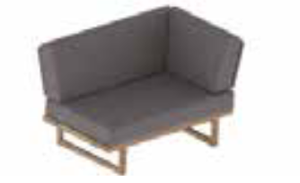 ARCO Cube Loungeelement mit Armlehne links