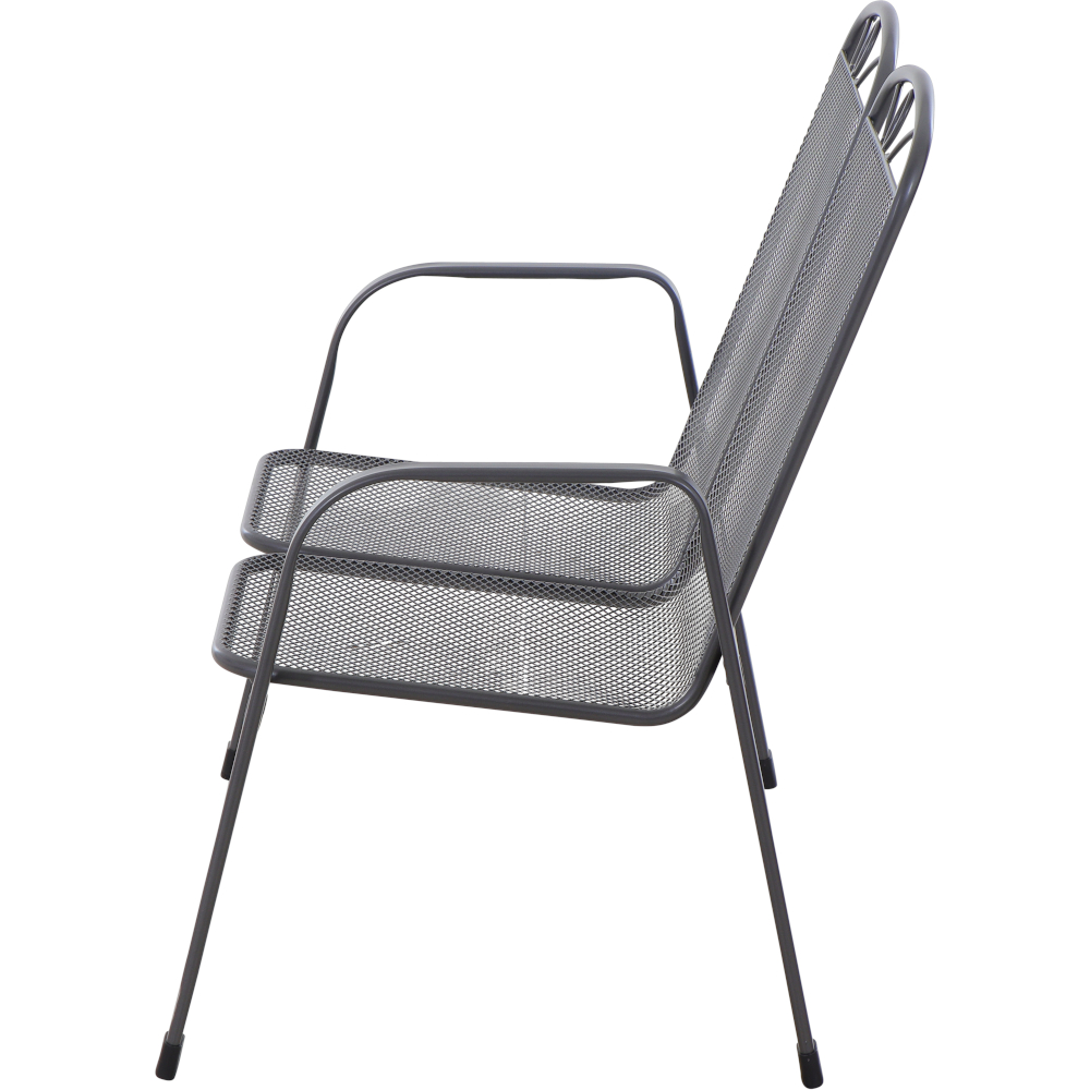 Siena Garden Elda 2er Bank matt-anthrazit Streckmetall
