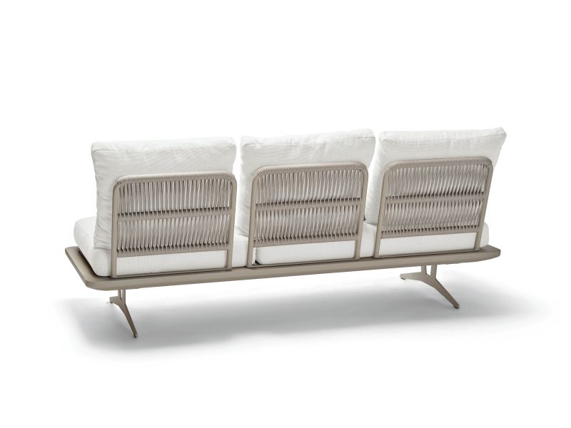 Stern Lounge/Liege Enya Aluminium /Kordel greige Kissenset 100% Polyacryl Ivory