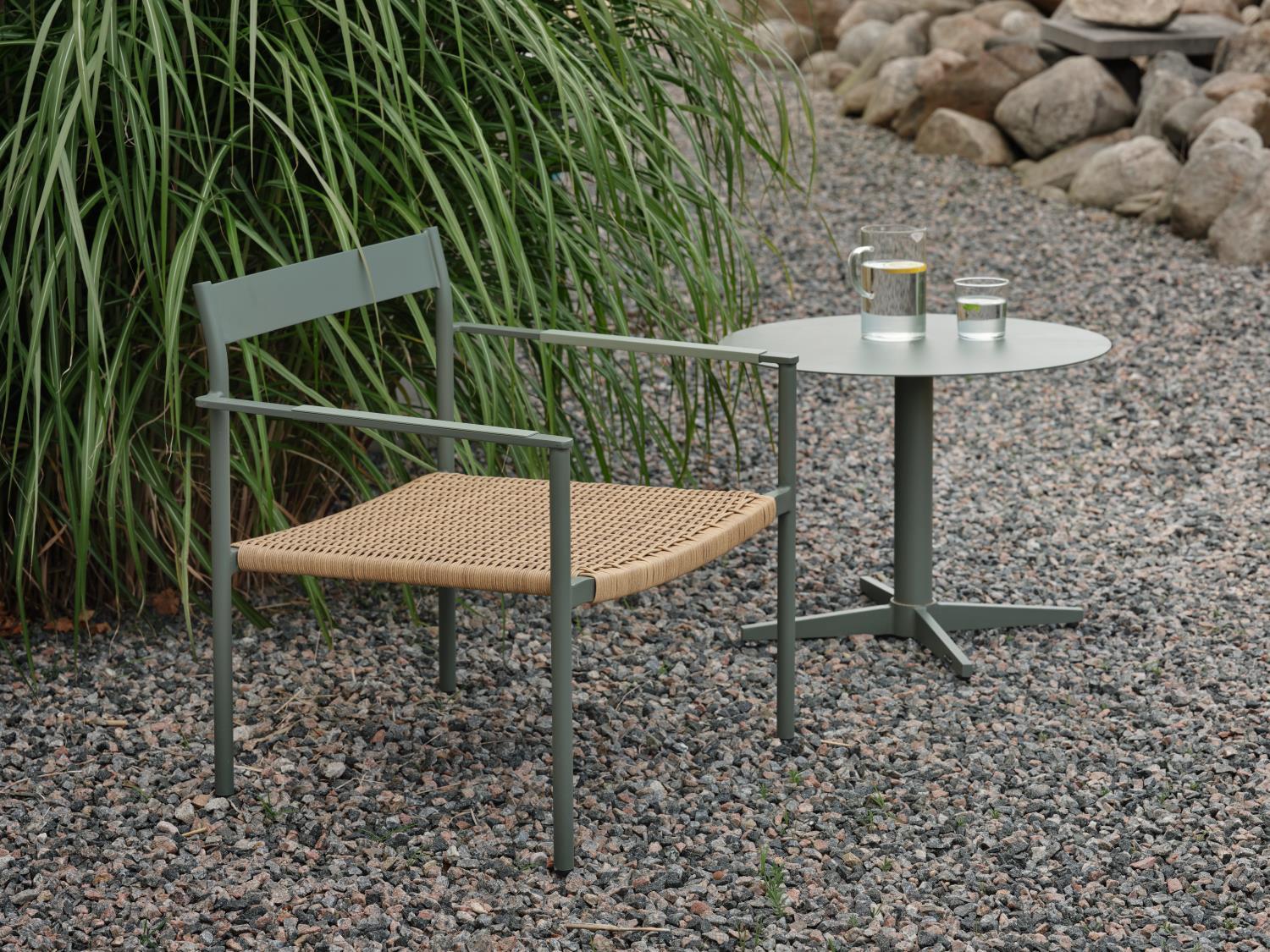 Brafab Lounge Sessel DK Aluminium/Kunststoffgeflecht Nordic Green
